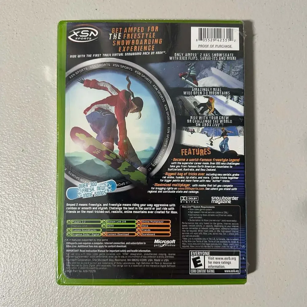 Amped 2 Xbox Original Video Game Original Factory Sealed